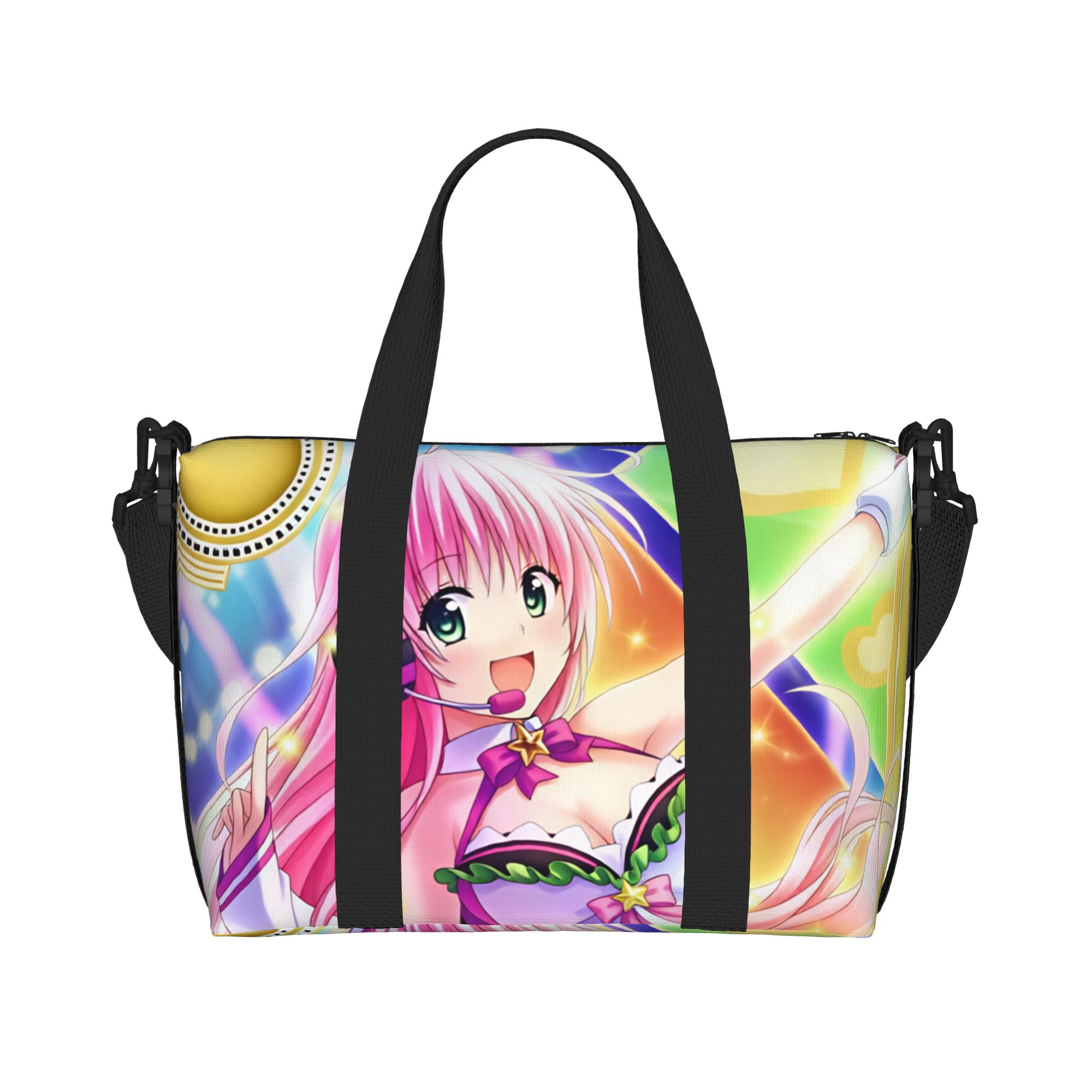 Women Bags Ru - กระเป๋าโท้ทช้อปปิ้งลายอนิเมะ Lala Satalin Deviluke T-To L-Love