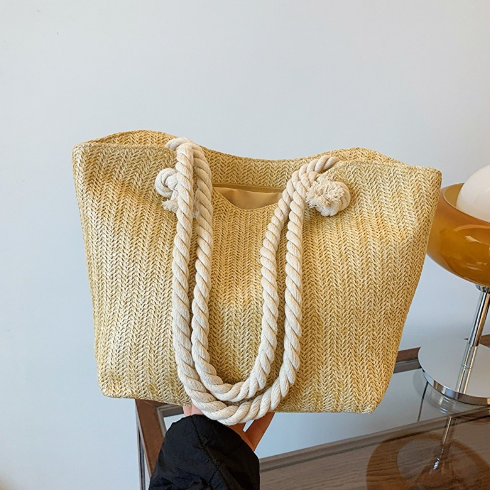 Women'S Raffia Bags - กระเป๋าชายหาดฤดูร้อนใหม่ กระเป๋าสะพายไหล่ทรงโบโฮ ขนาดใหญ่ กระเป๋าเดินทางสำหรับผู้หญิง