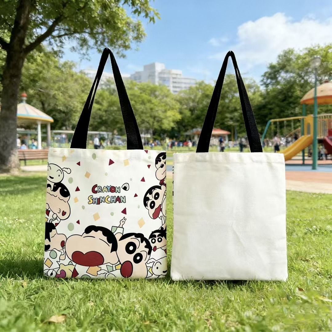 Women'S Bags Handbags - กระเป๋าผ้าแคนวาสลายชินจัง ปี 2026 รุ่นใหม่ ขนาดใหญ่ กระเป๋าสะพายข้างสำหรับผู้หญิง