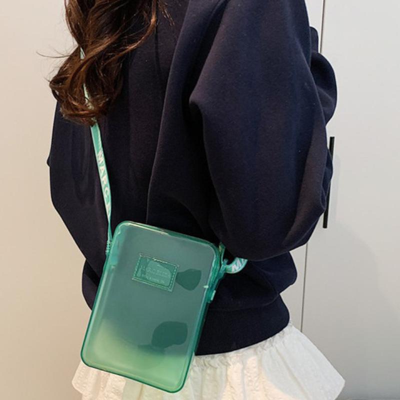 Women'S Bags Handbags - ใหม่แฟชั่นกระเป๋าผู้ส่งสาร PVC กระเป๋าสะพายใสกันน้ำกระเป๋าทรงสี่เหลี่ยมกระเป๋าถือกระเป๋าโทรศัพท์ผู้หญิงกระเป๋าเก็บลิปสติกกระเป๋าเก็บกุญแจ