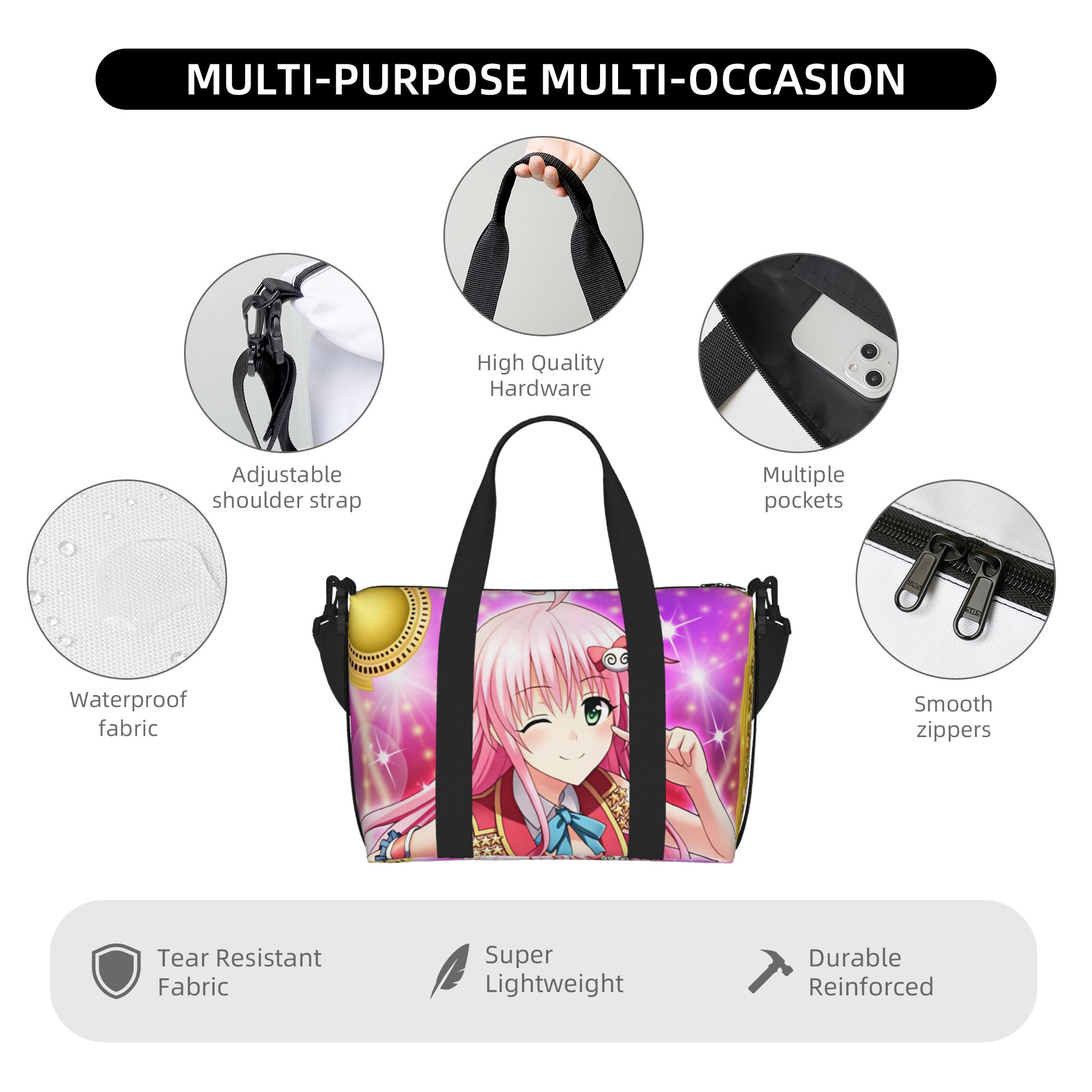 กระเป๋าโท้ทช้อปปิ้งลายอนิเมะ L - Women Bags Ru บทวิจารณ์และราคา